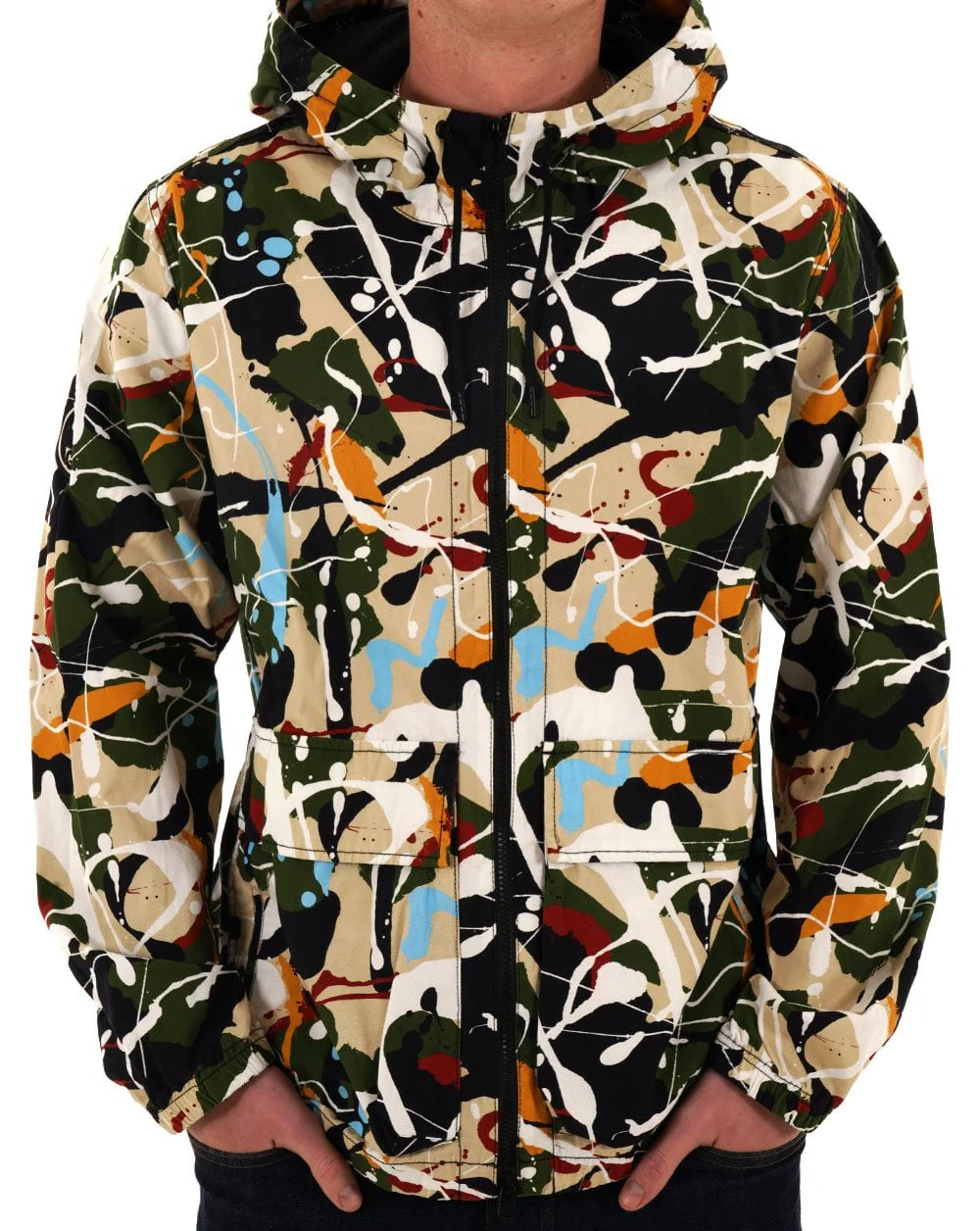 Pretty Green Convergence Hooded Jacket Multi - Image 2