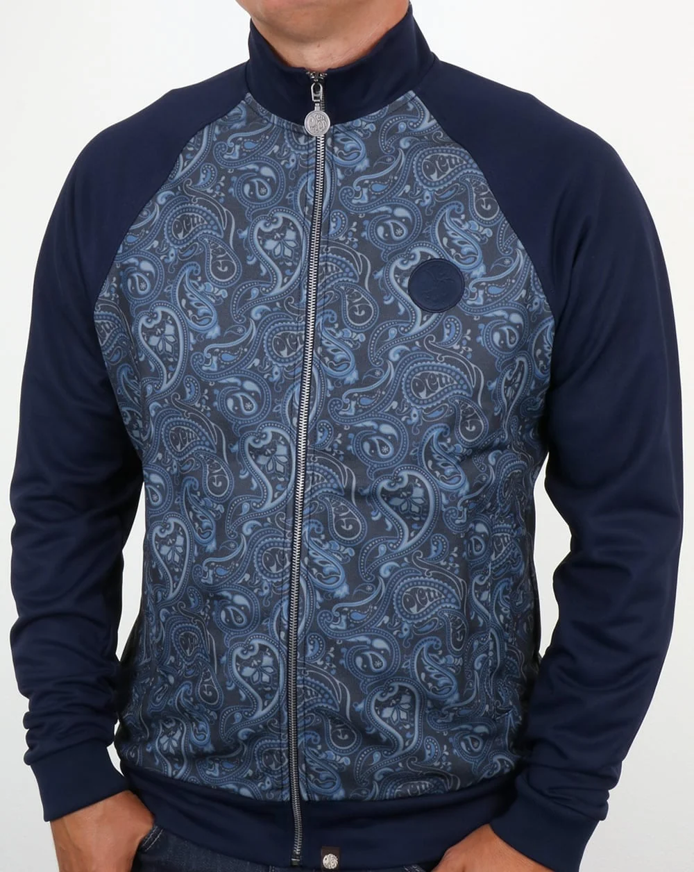 Pretty Green Corrigan Paisley Track Top Navy