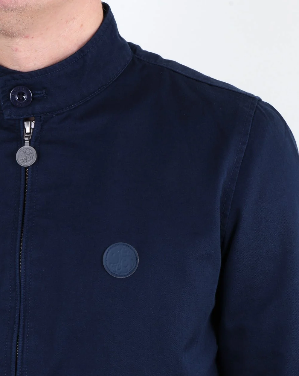 Pretty Green Cotton Harrington Jacket Navy - Image 4