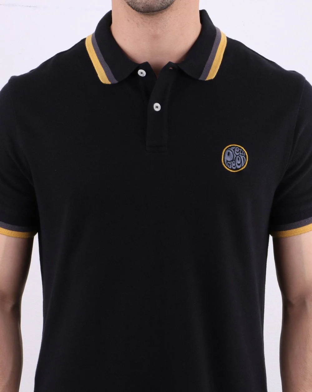 Pretty Green Curving Polo Black - Image 4