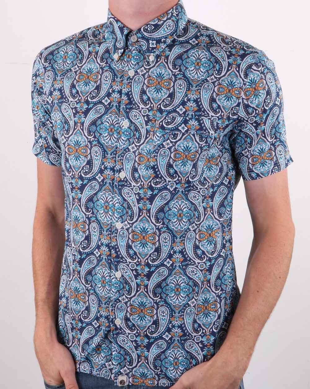 Pretty Green Daytona Resort Shirt Navy