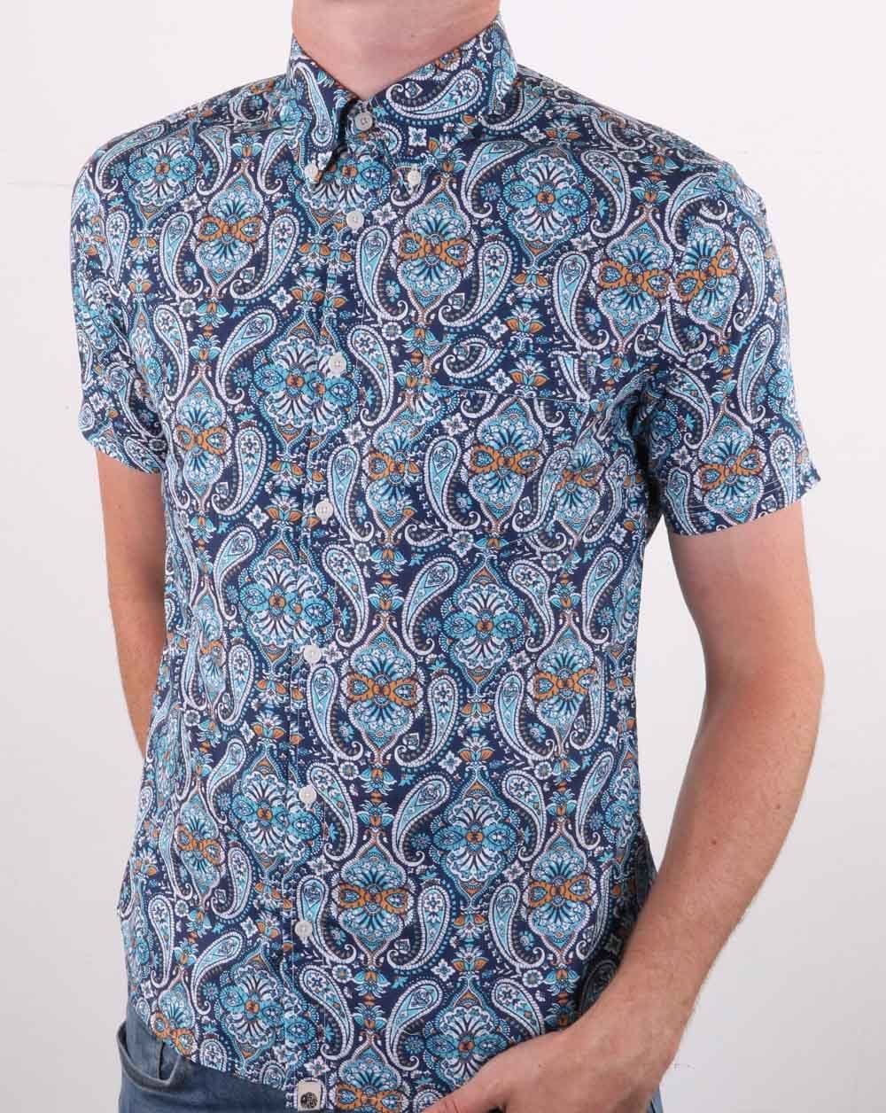 Pretty Green Daytona Resort Shirt Navy - Image 4