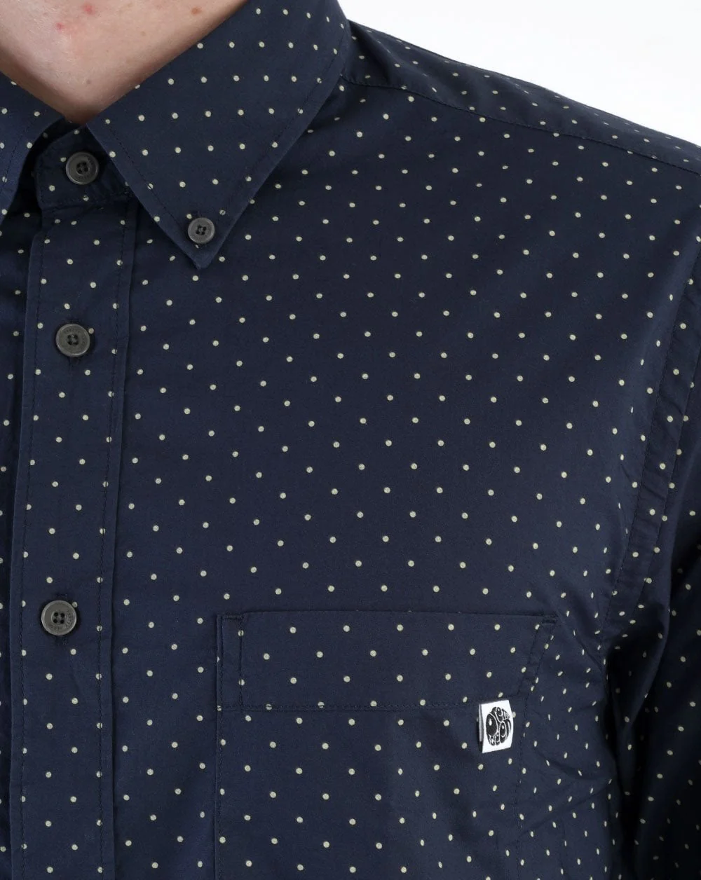 Pretty Green Dot Shirt Navy - Image 2