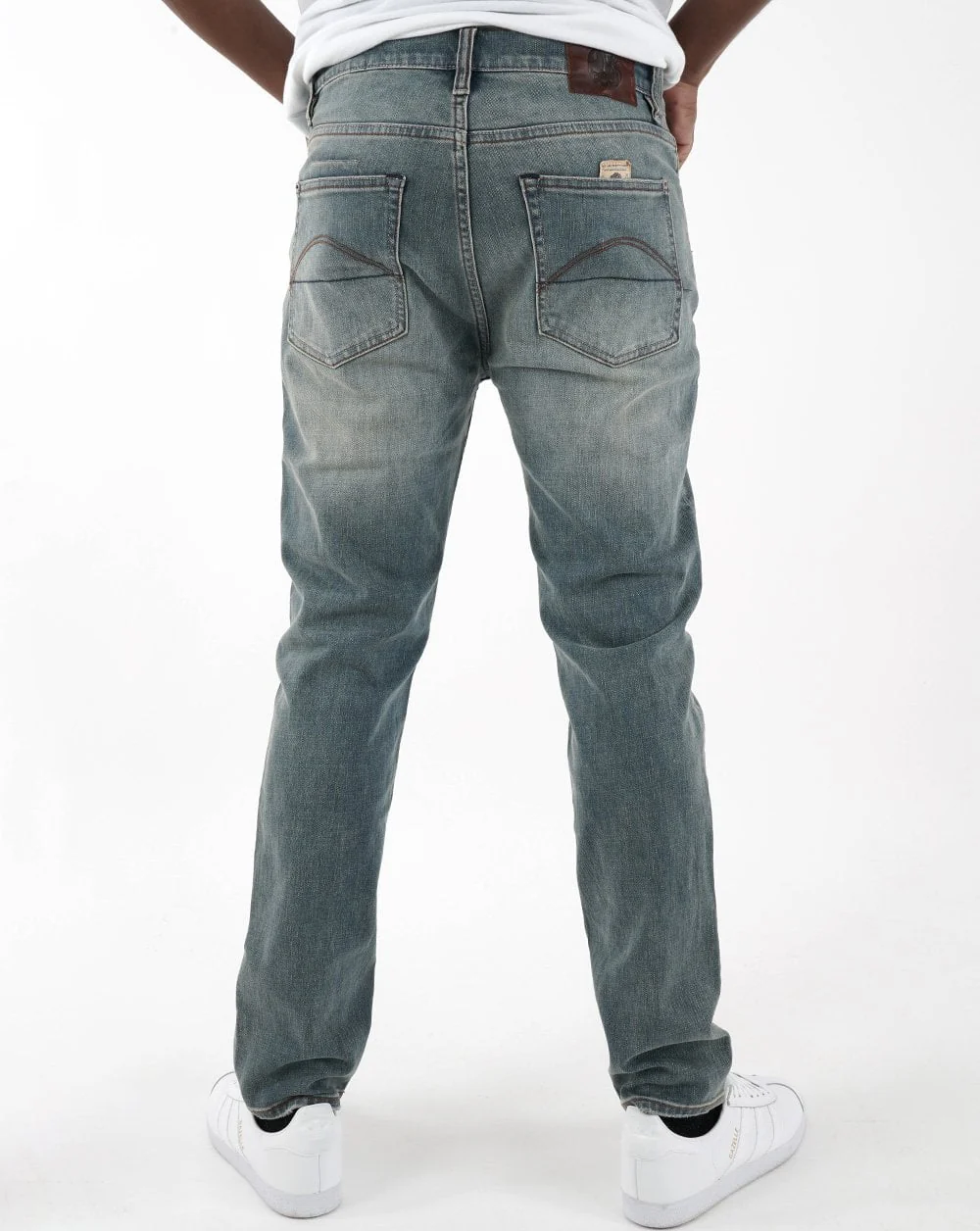 Pretty Green Elwood Slim Fit Jeans Light Wash - Image 3