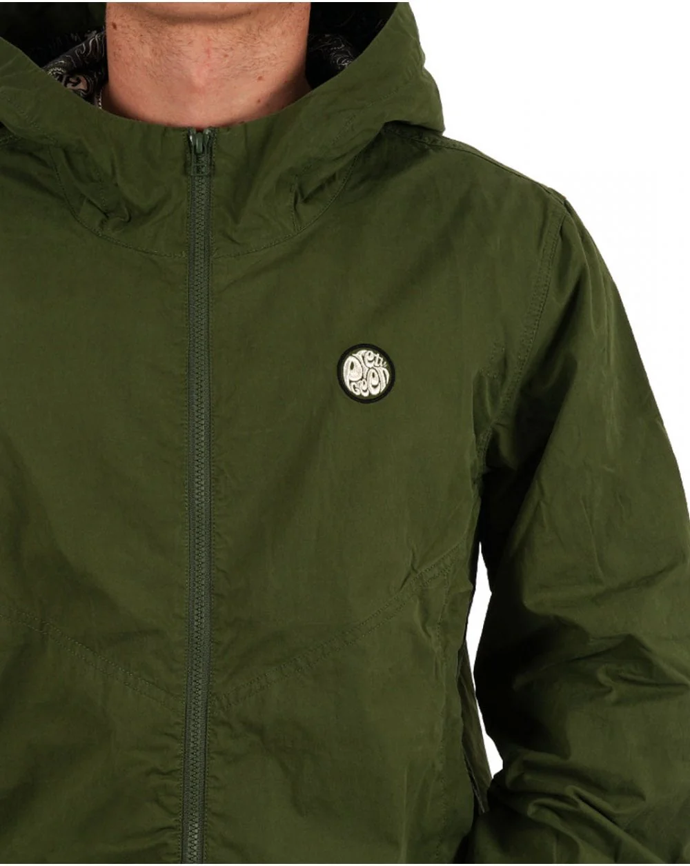 Pretty Green Feltham Hooded Jacket Khaki Green - Image 2