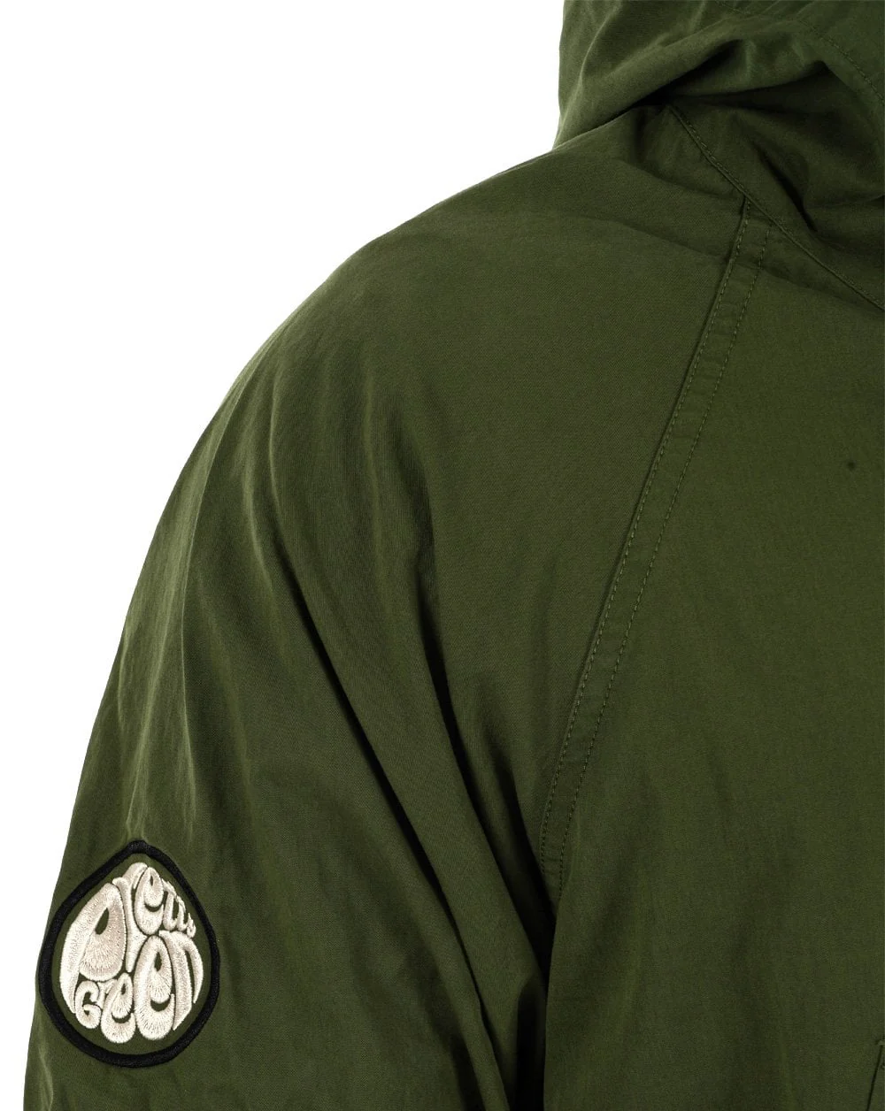 Pretty Green Feltham Smock Khaki Green - Image 4