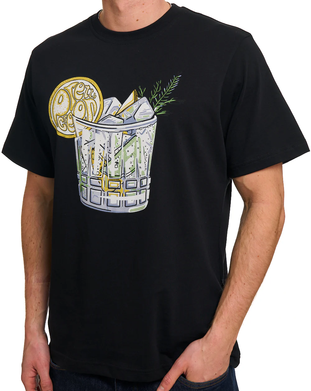 Pretty Green Gin & Tonic T-shirt Black - Image 2