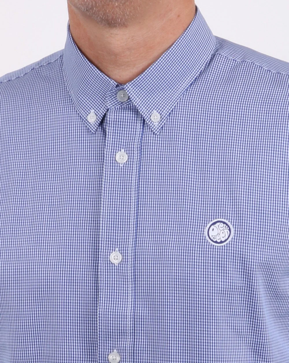 Pretty Green Hendry Gingham Shirt Blue - Image 2