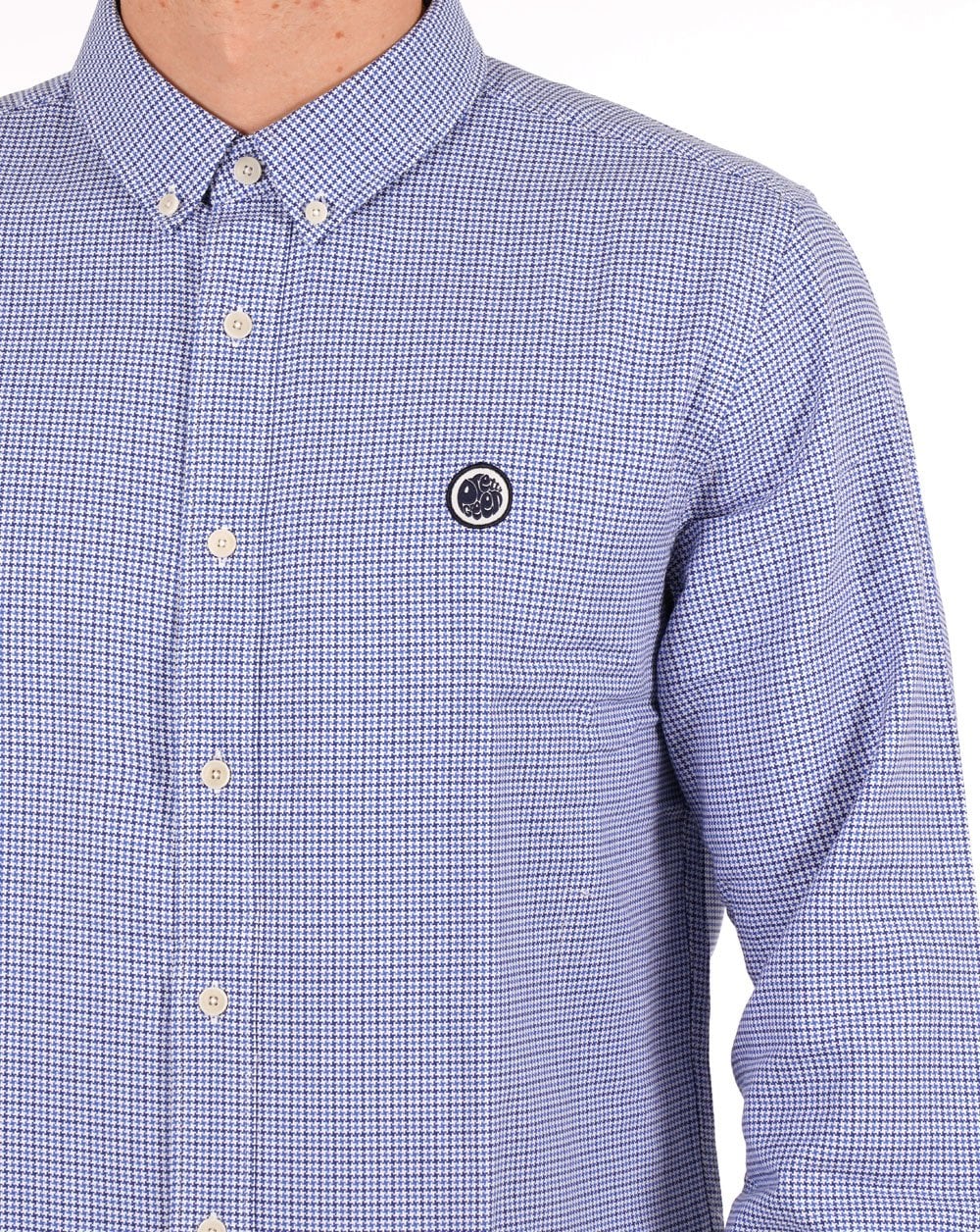 Pretty Green Houndstooth Shirt Blue - Image 2