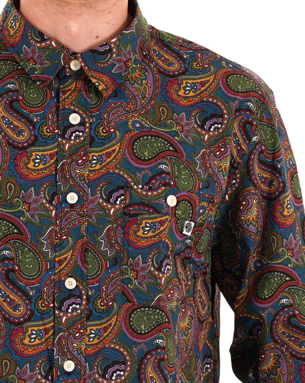 Pretty Green House Paisley Shirt Multi Coloured - Image 2