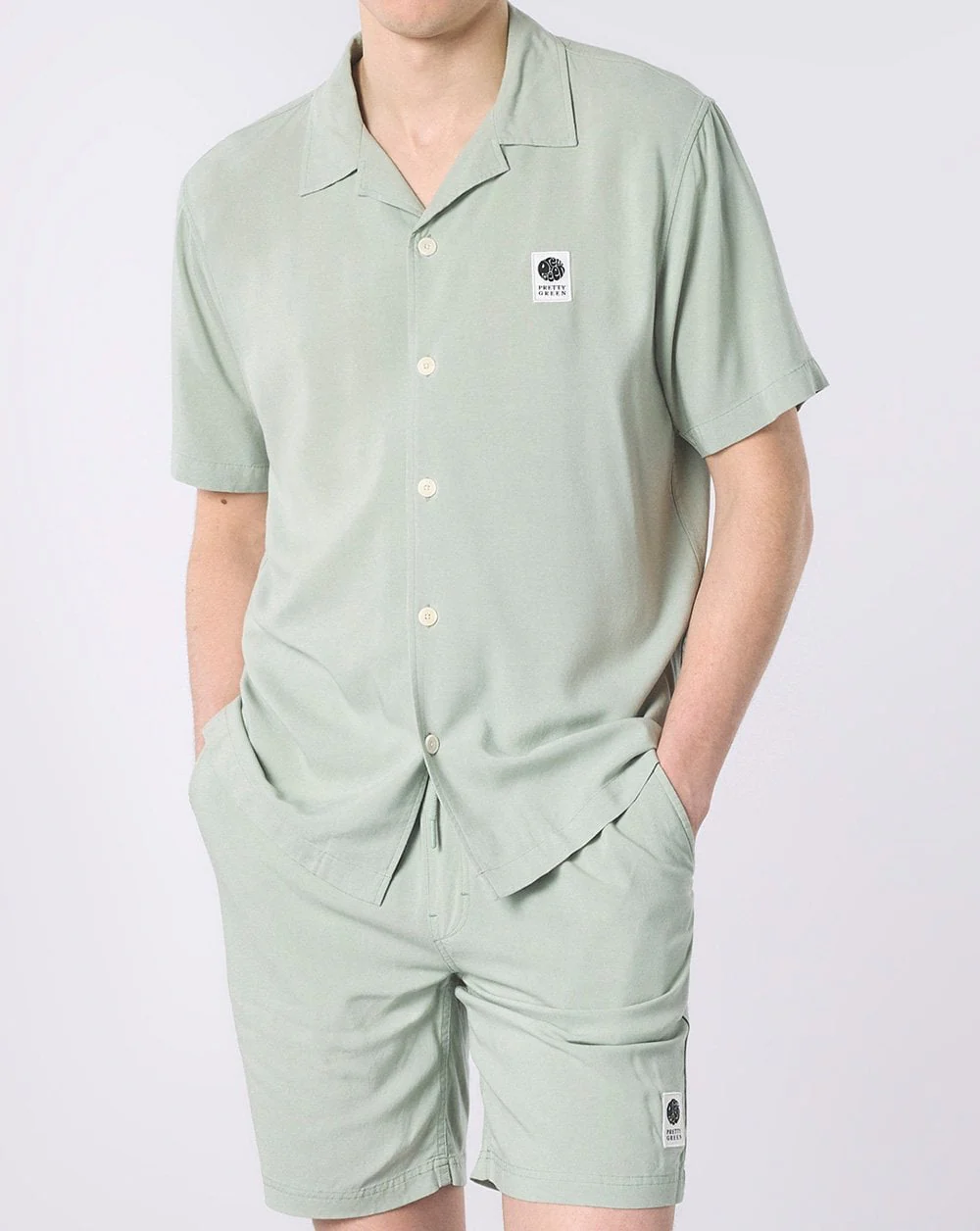 Pretty Green Islington Shorts Light Green - Image 3