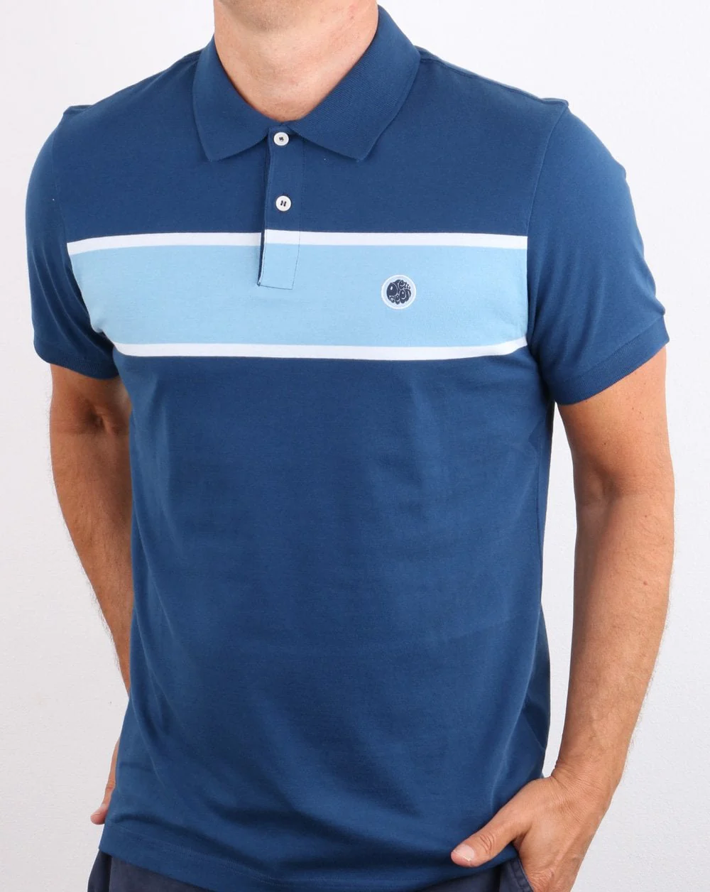 Pretty Green Lloyd Polo Shirt Blue - Image 2