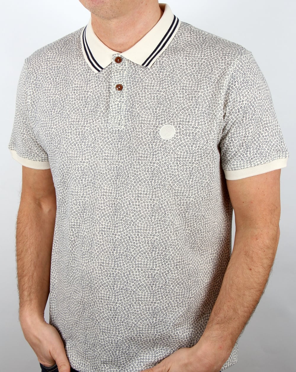 Pretty Green Mayflower Polo Shirt Stone