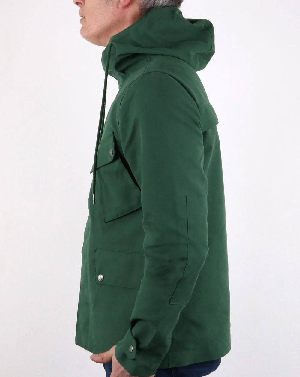 Pretty Green Mens Contrast Colour Hooded Jacket Green - Image 4