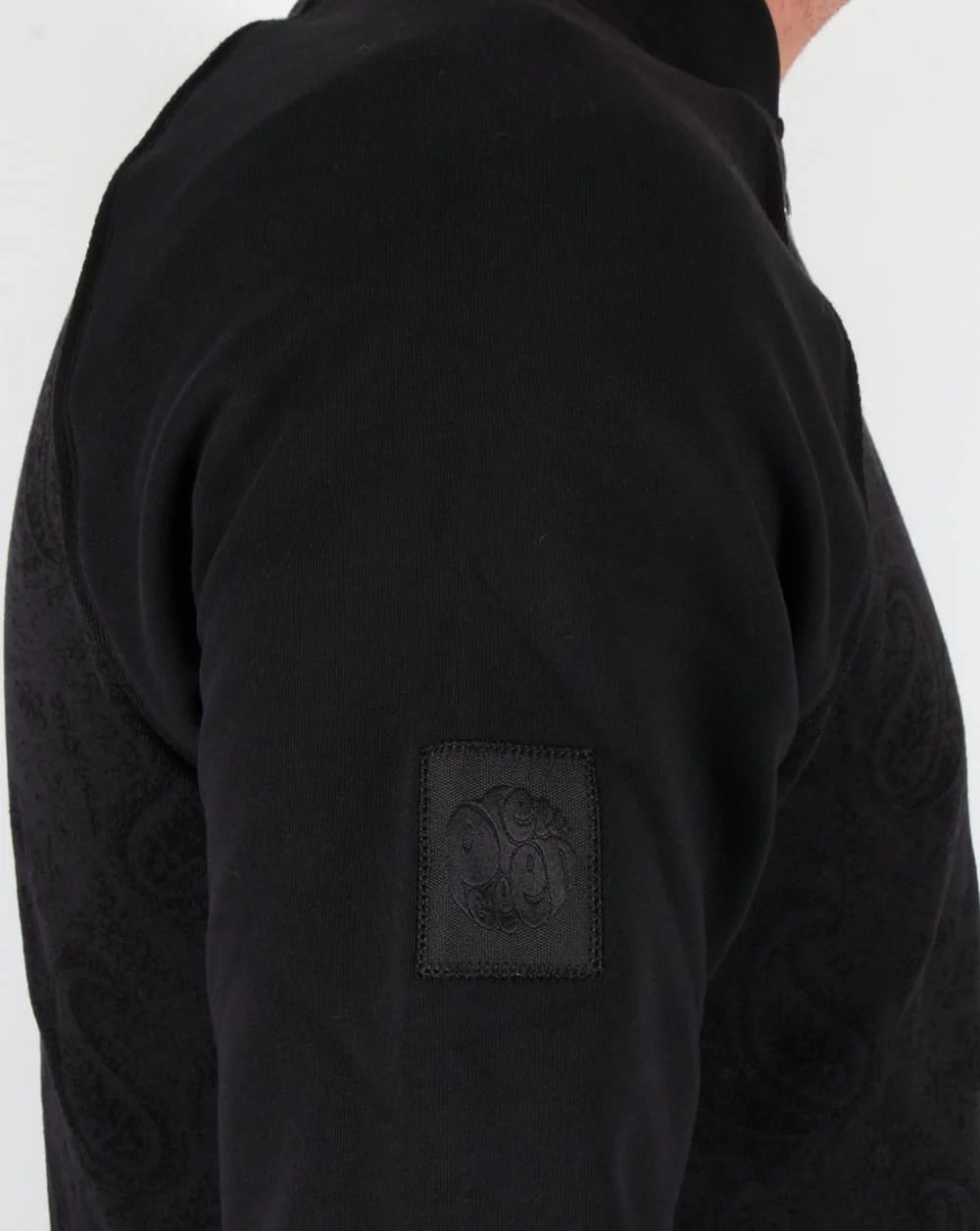 Pretty Green Midhurst Jacquard Track Top Black - Image 4