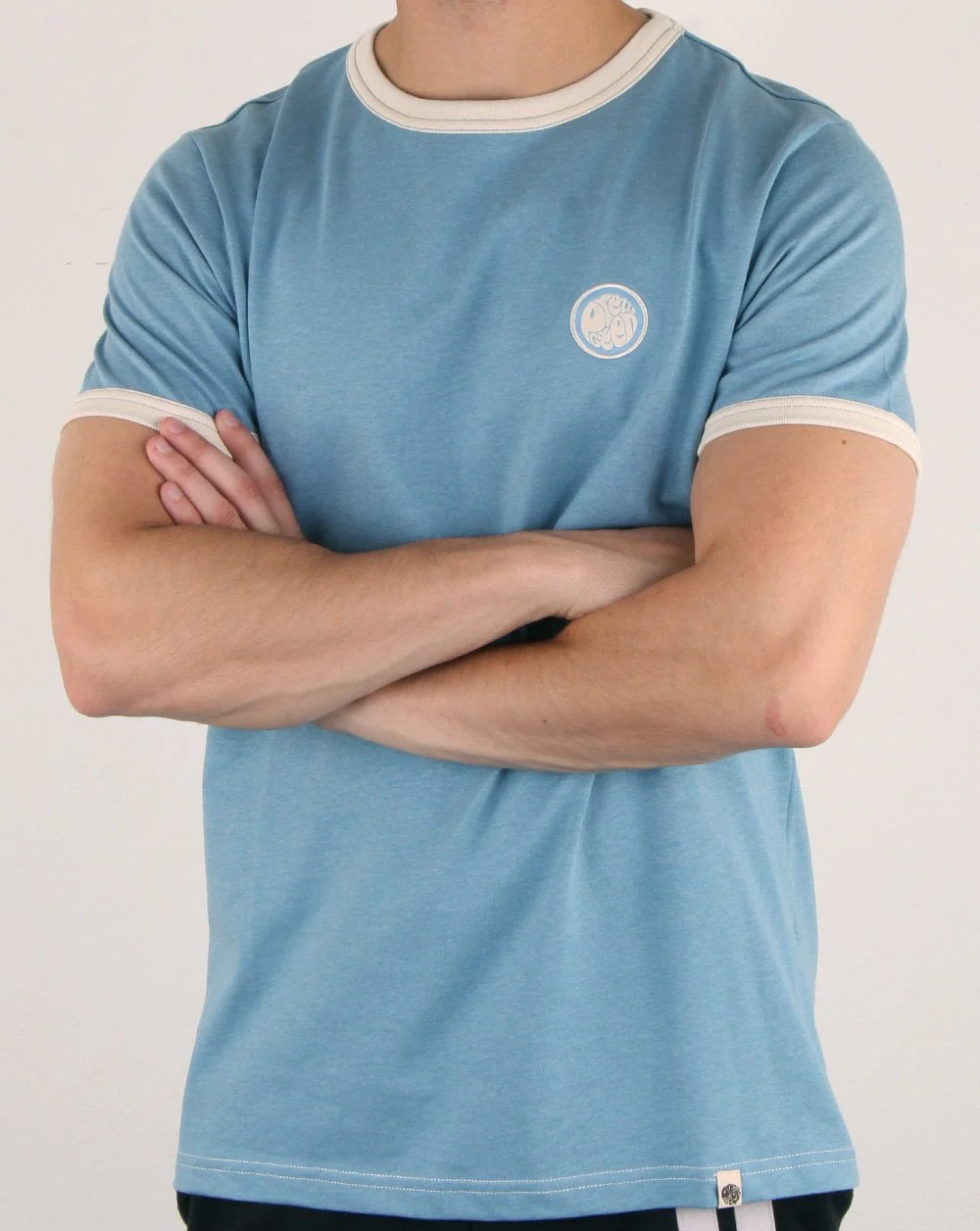 Pretty Green Milford Marl Move On T-shirt Blue - Image 3
