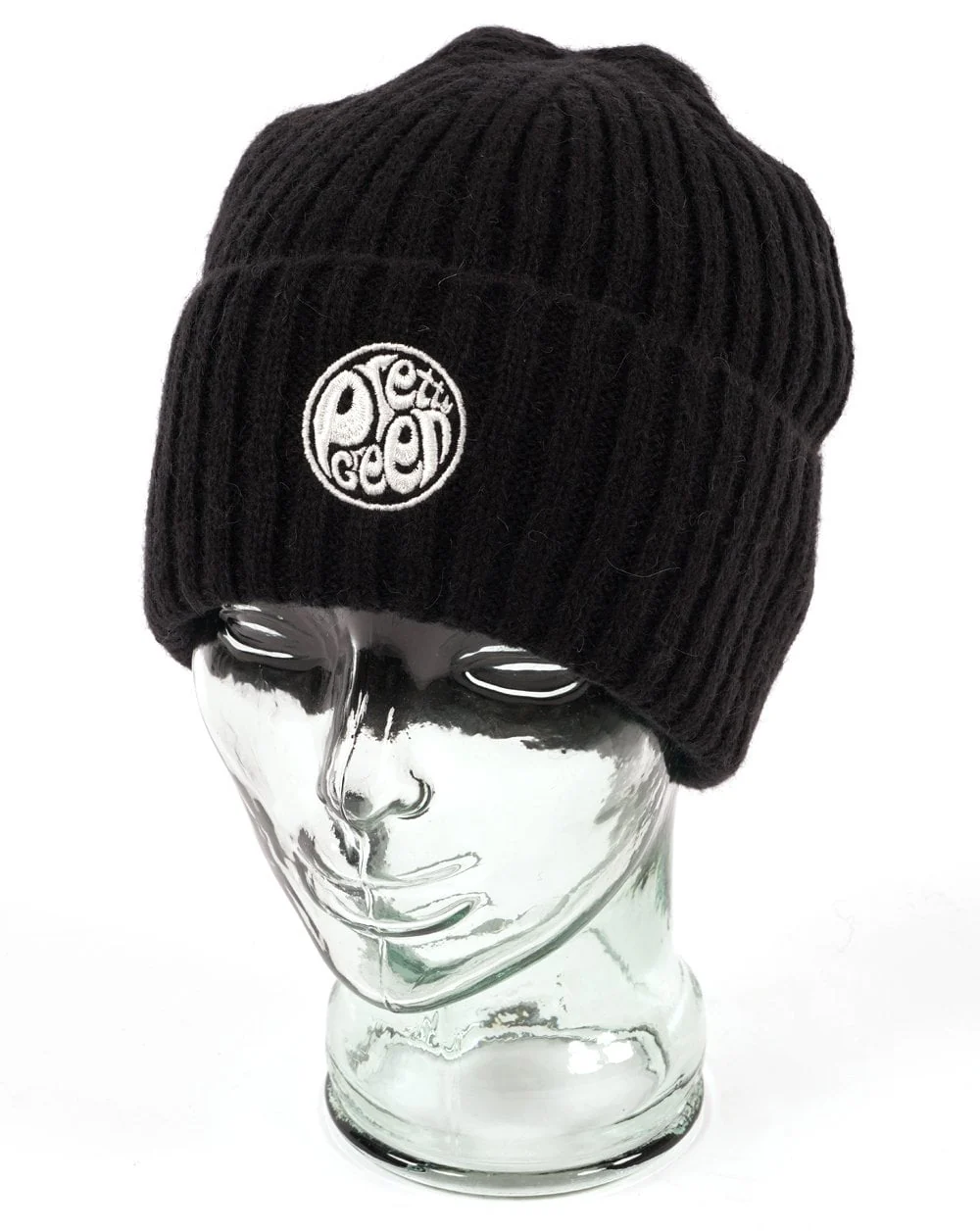 Pretty Green Pennant Knit Beanie Black