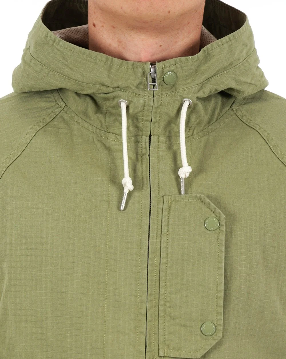 Pretty Green Prestleigh Zip Up Jacket Khaki - Image 2