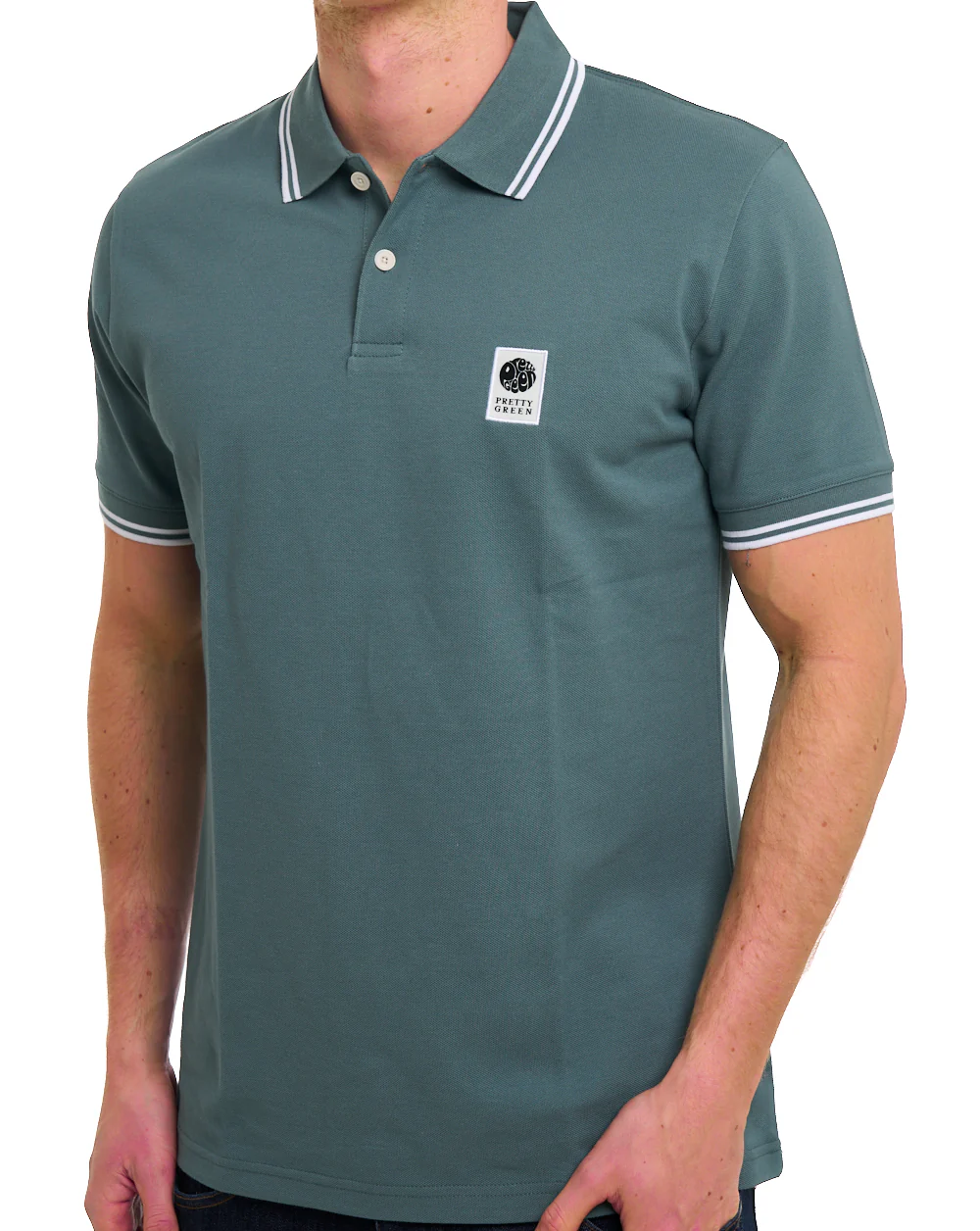 Pretty Green Rayner Polo Shirt Teal - Image 3