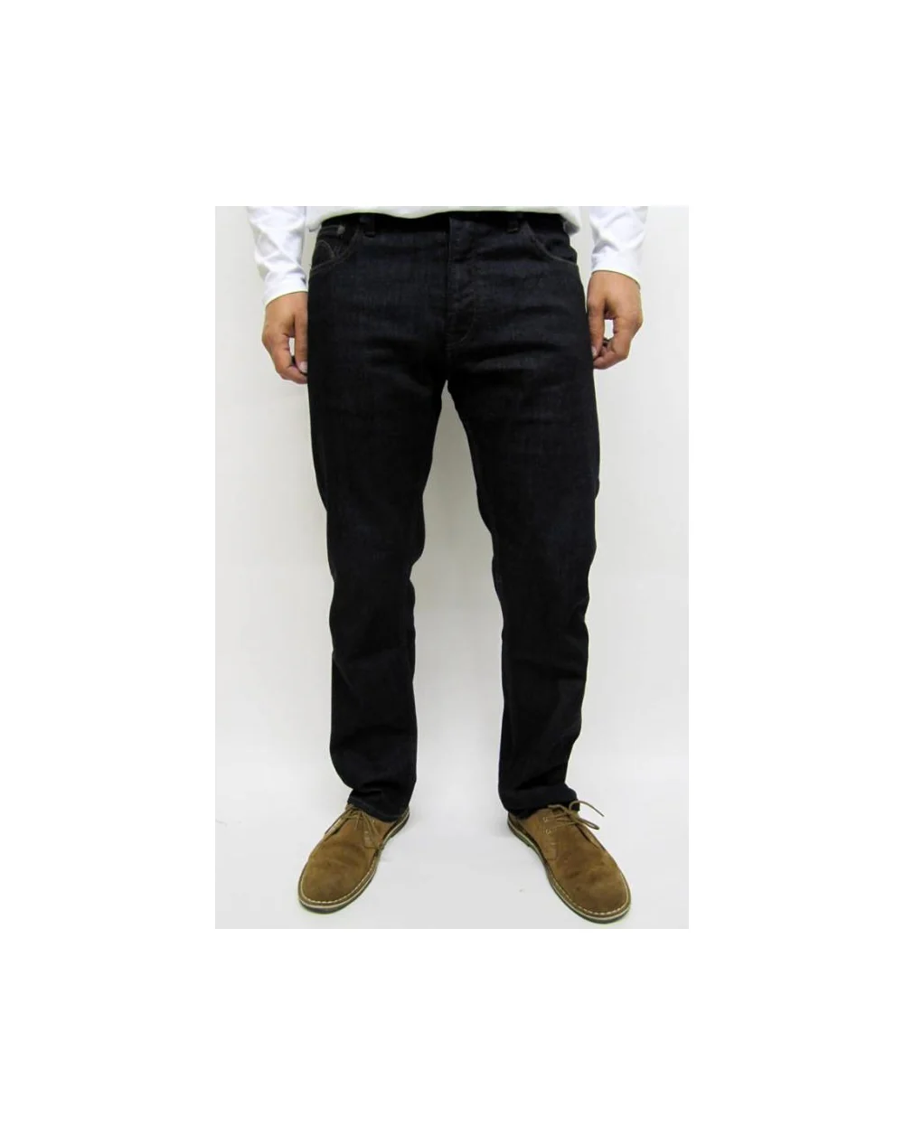 Pretty Green Regular Straight Leg Dark Jeans Dark Wash