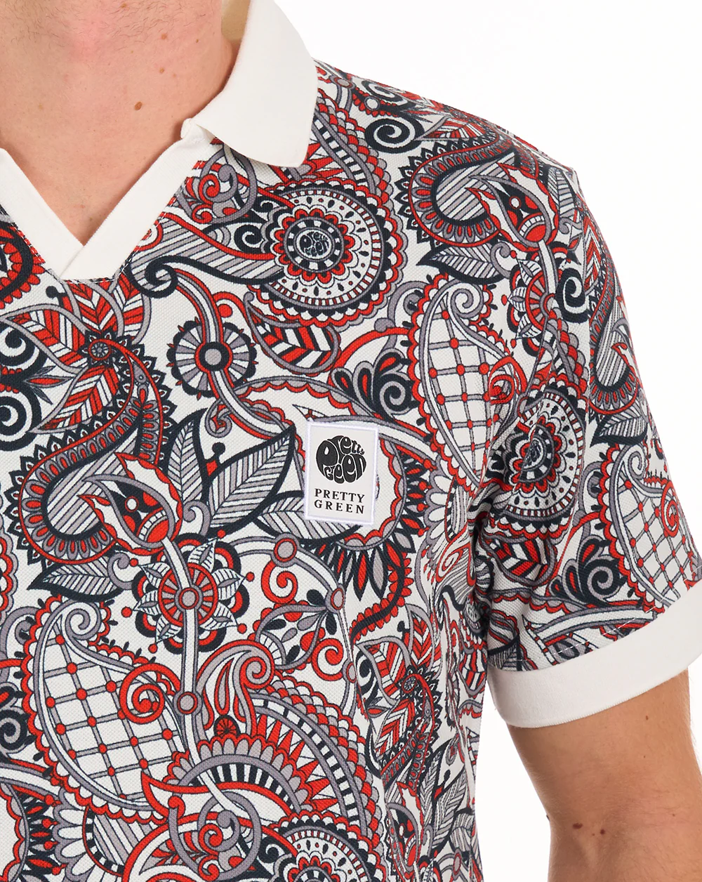 Pretty Green Resonance Printed Polo Multi - Image 2