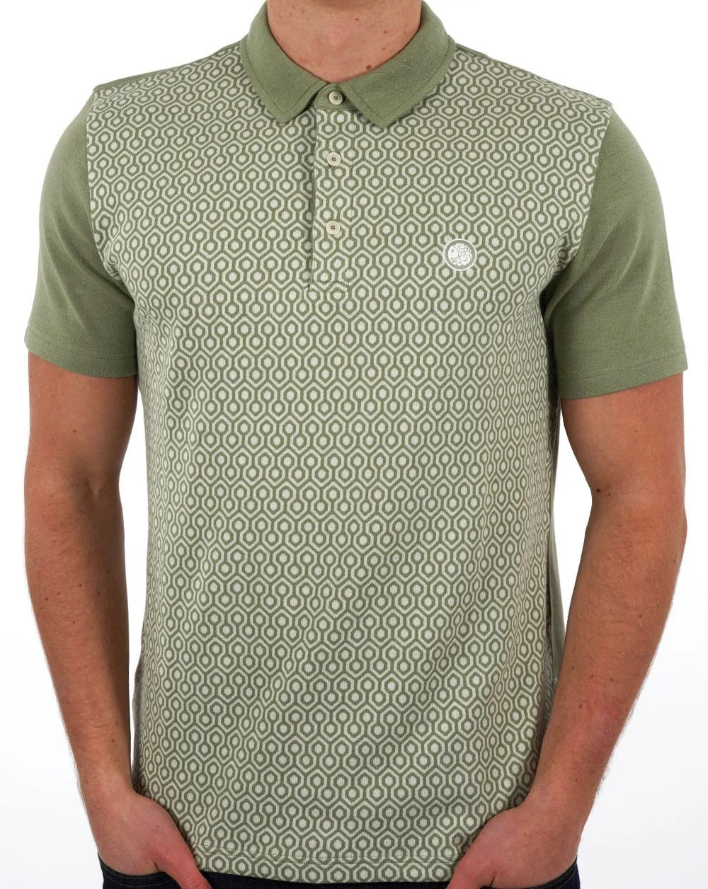 Pretty Green Shining Geo Polo Shirt Green