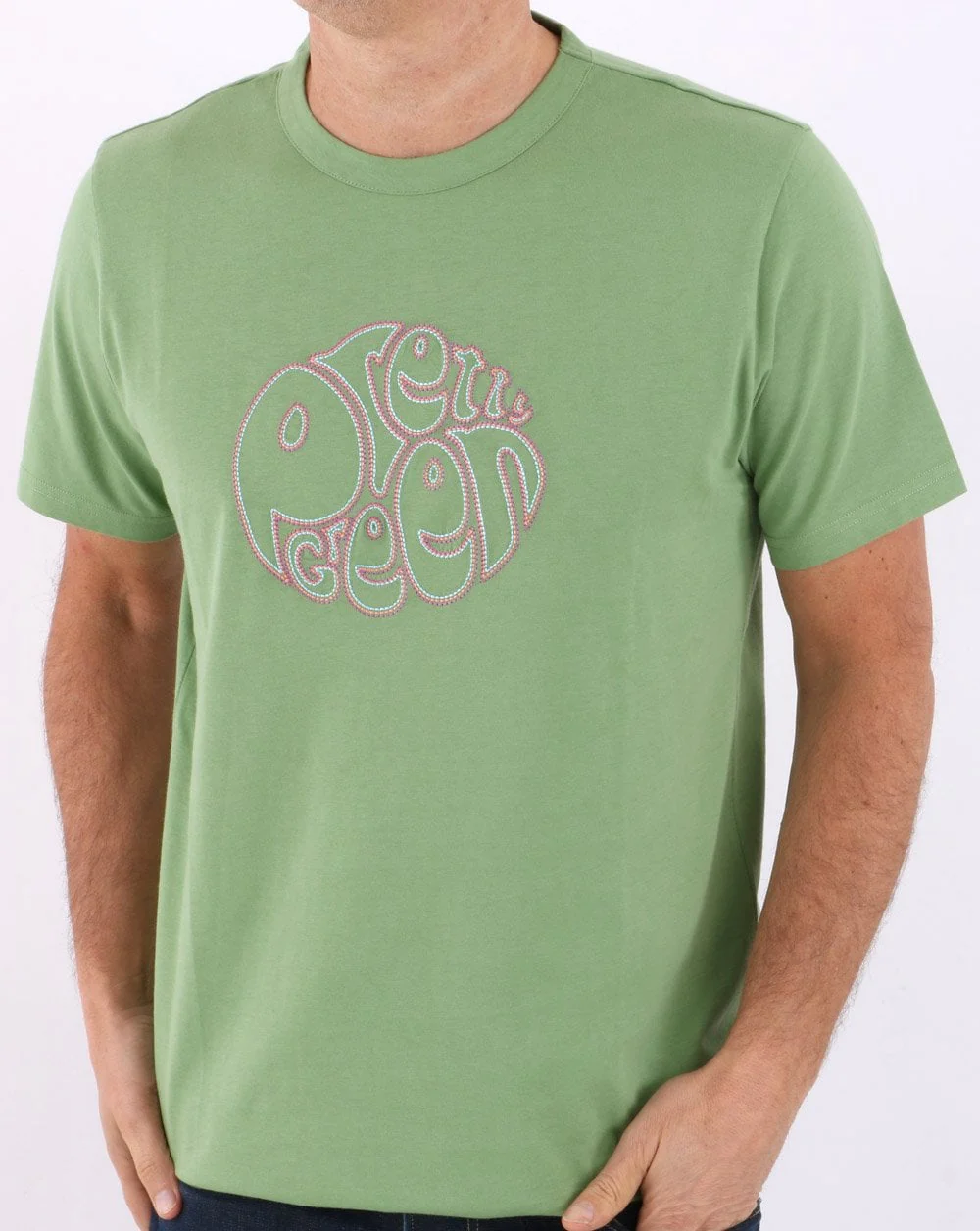 Pretty Green Sinac Logo T-shirt Green - Image 3