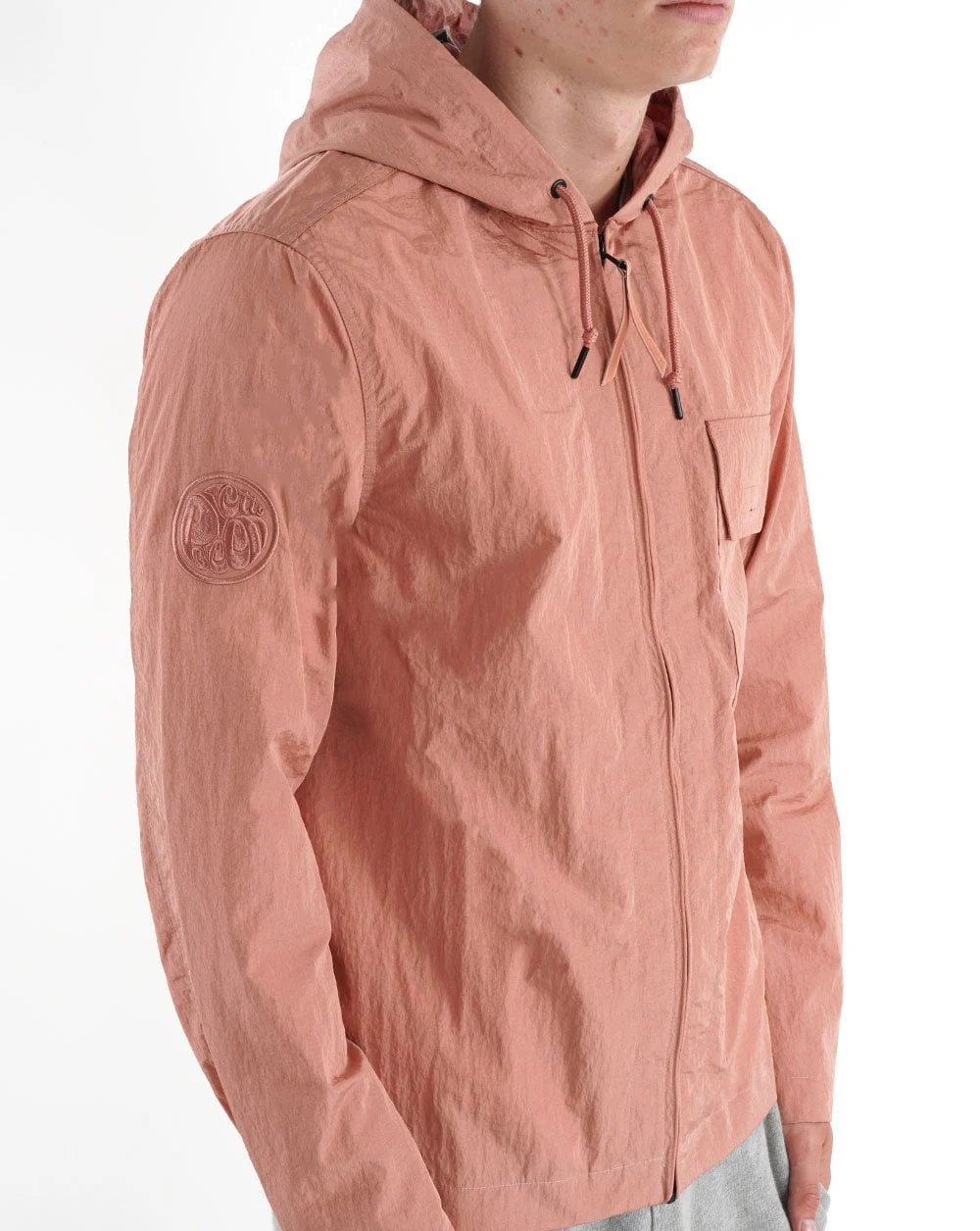 Pretty Green Stratford Hooded Overshirt Pink - Image 2