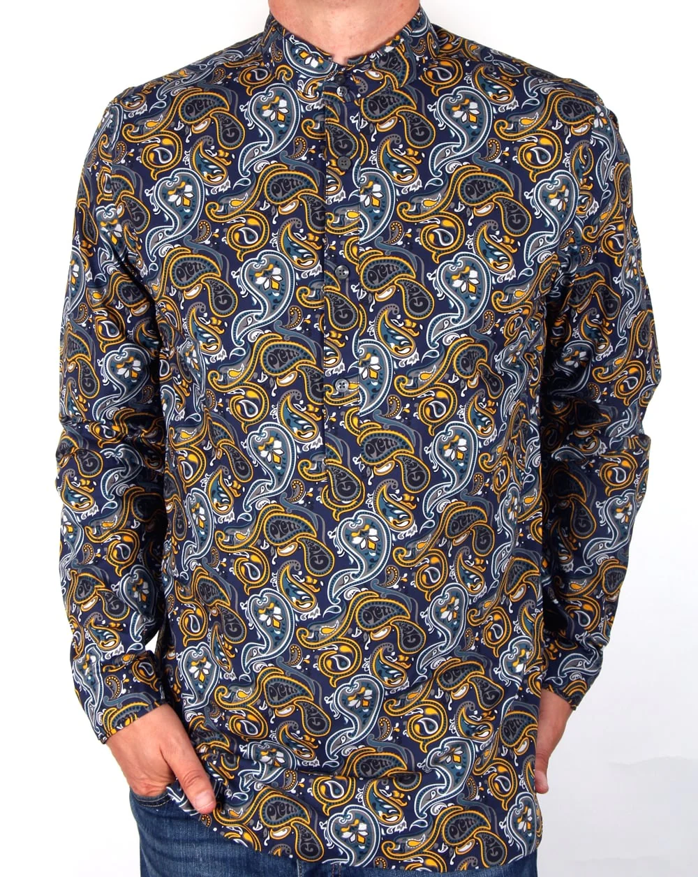 Pretty Green Stretford Kaftan Navy - Image 3