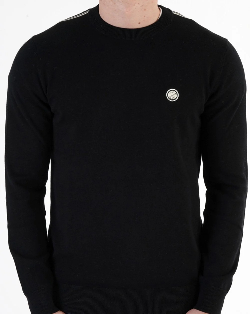 Pretty Green Tipped Knit Jumper Black
