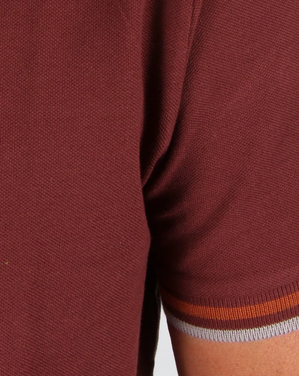 Pretty Green Tipped Polo Shirt Deep Burgundy - Image 3