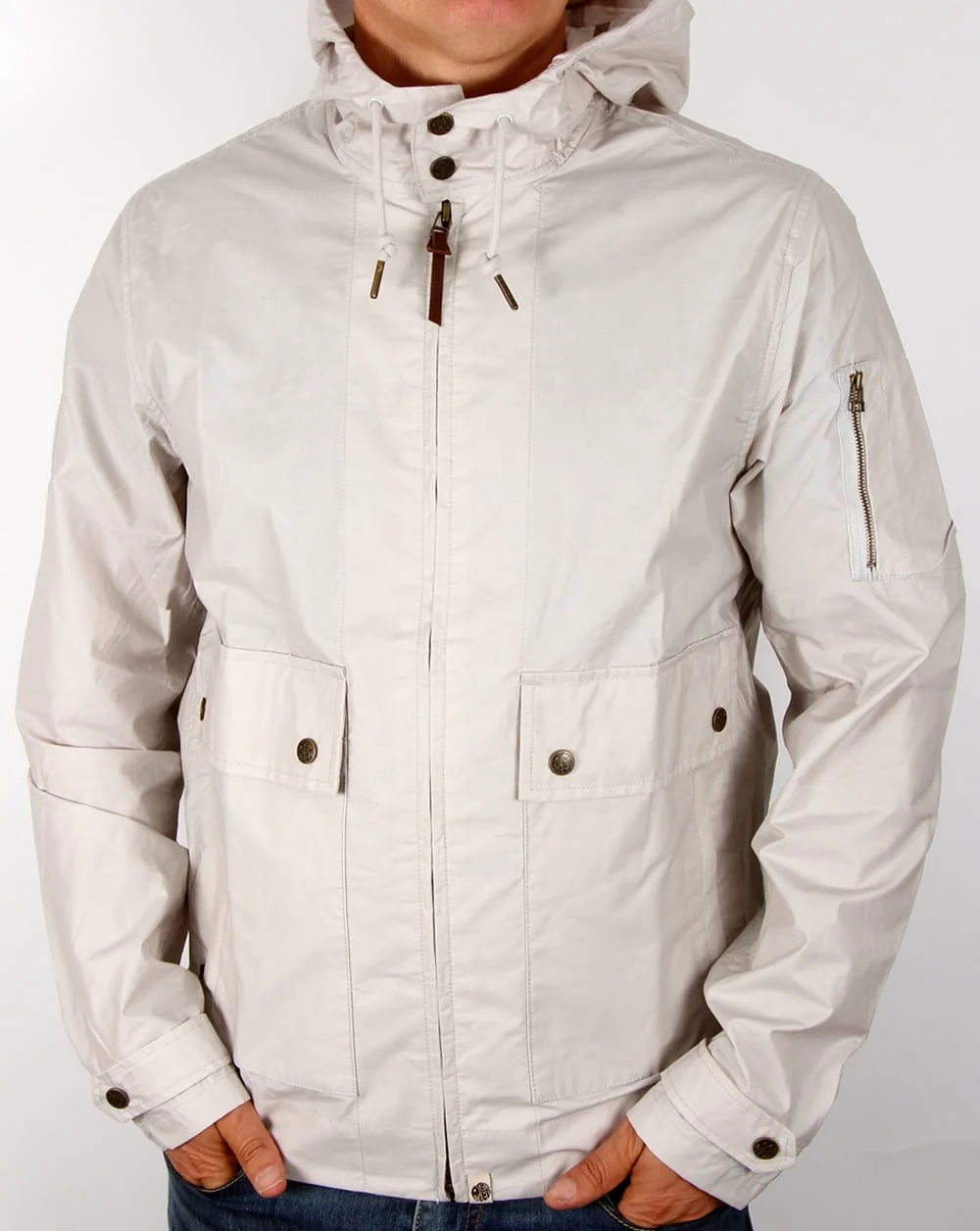 Pretty Green Wren Jacket Light Grey