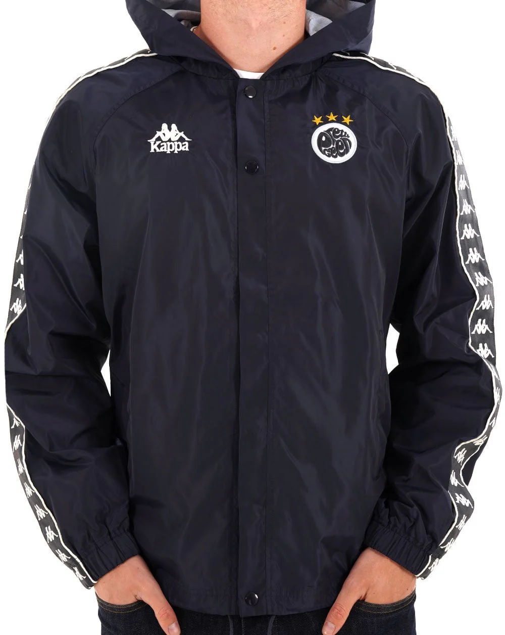 Pretty Green X Kappa Maine Road Hooded Jacket Navy