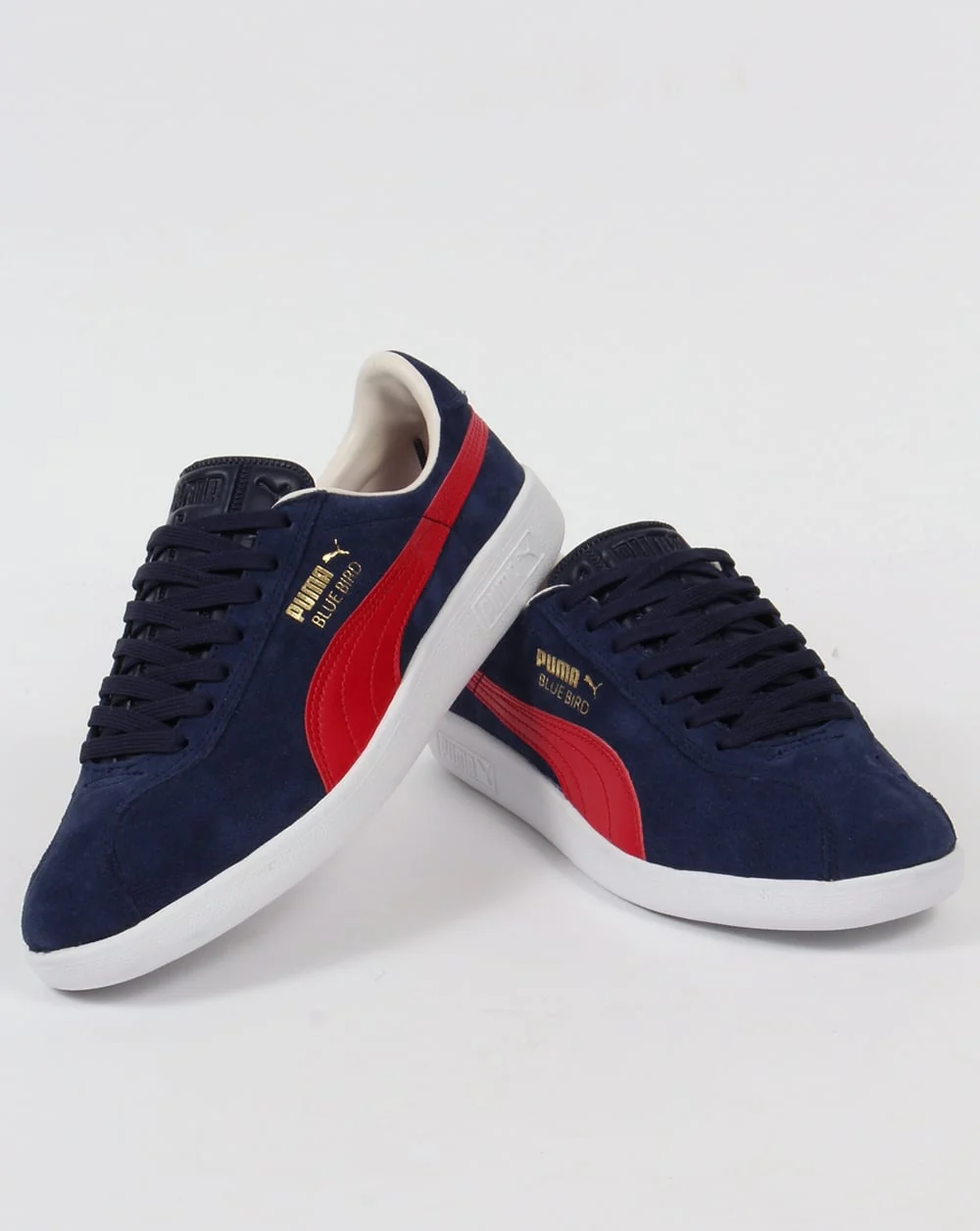 Puma Bluebird Trainers Navy/Red - Image 3