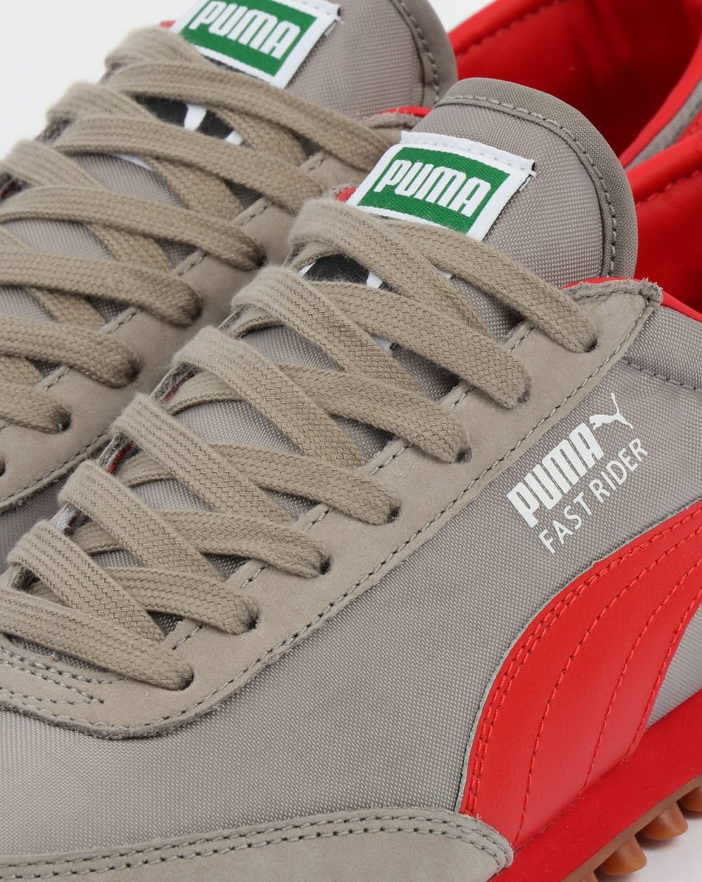 Puma Fast Rider OG Trainers Grey/Cherry Tomato - Image 4