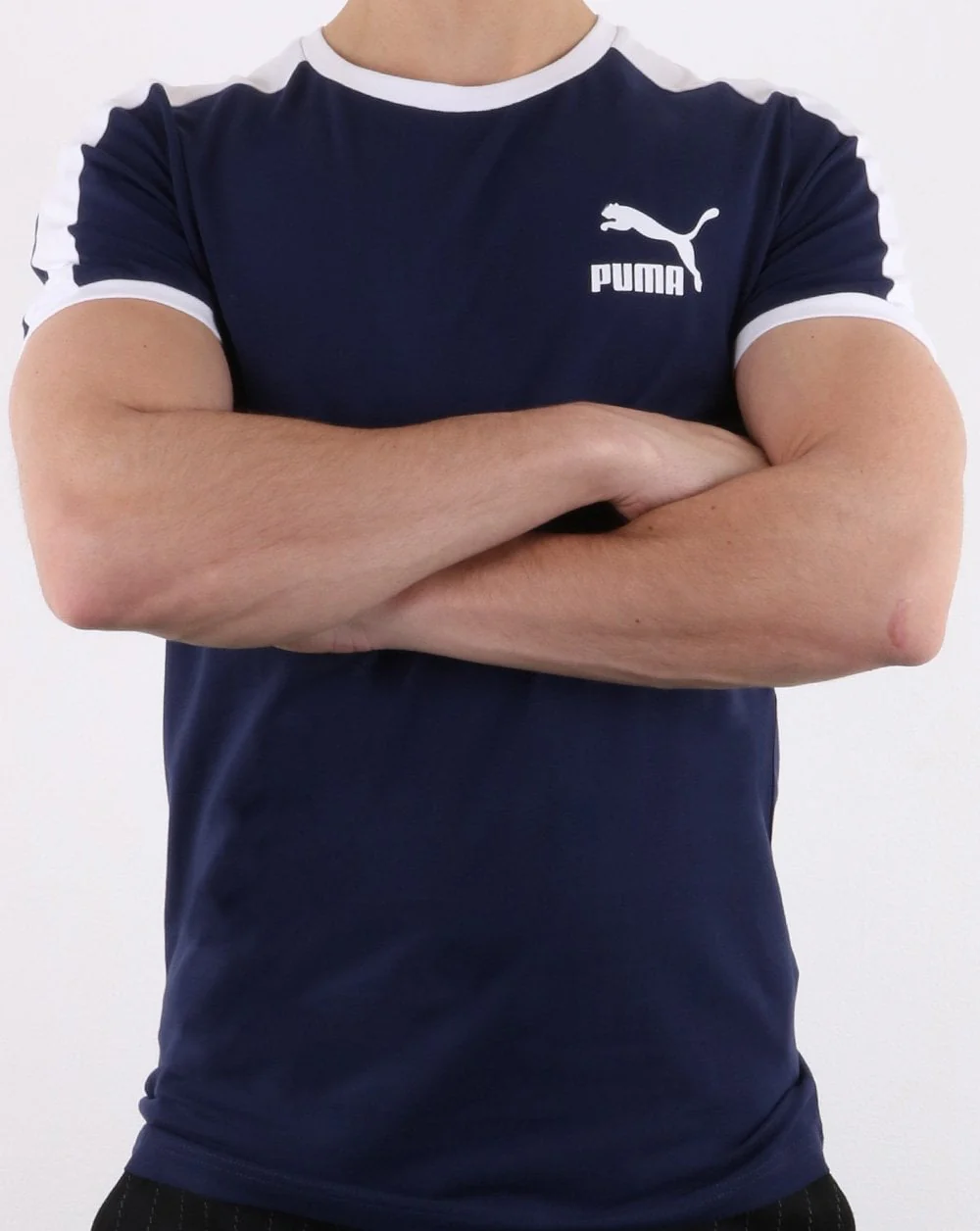 Puma Iconic T7 Slim T-shirt Navy - Image 3