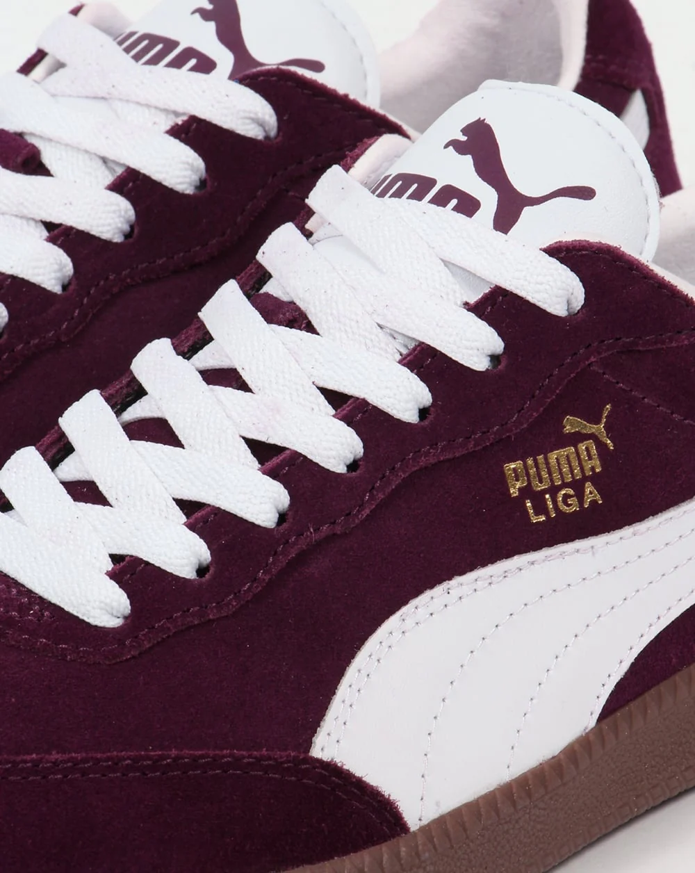Puma Liga Suede Trainers Purple/White - Image 3