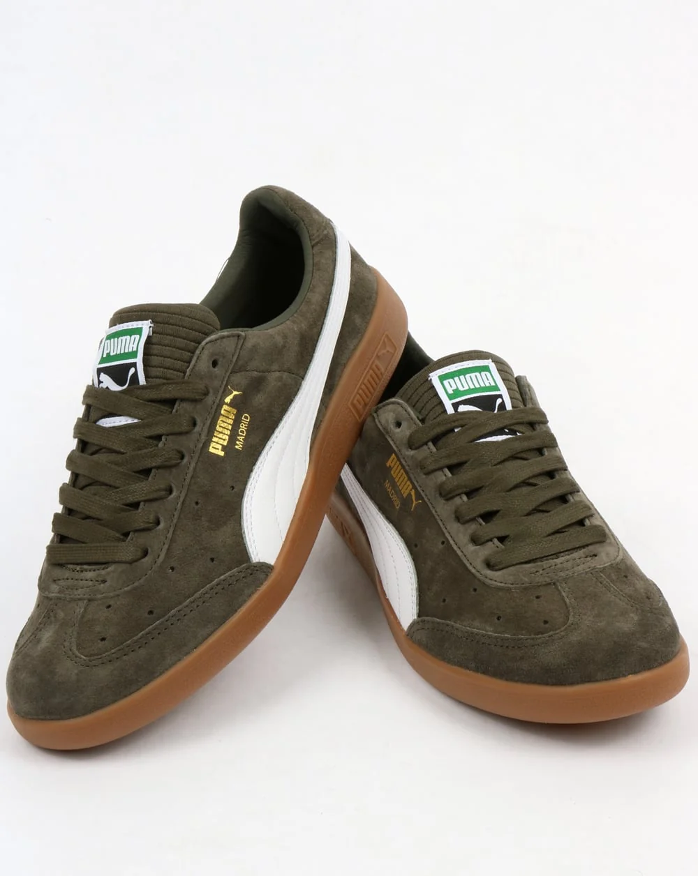 Puma Madrid Lux Trainers Olive Night/White - Image 3
