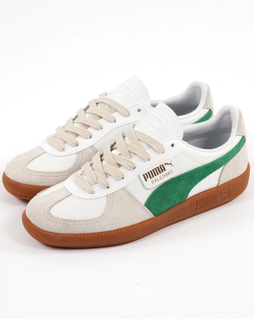 Puma Palermo Leather Trainer White / Green - Image 5
