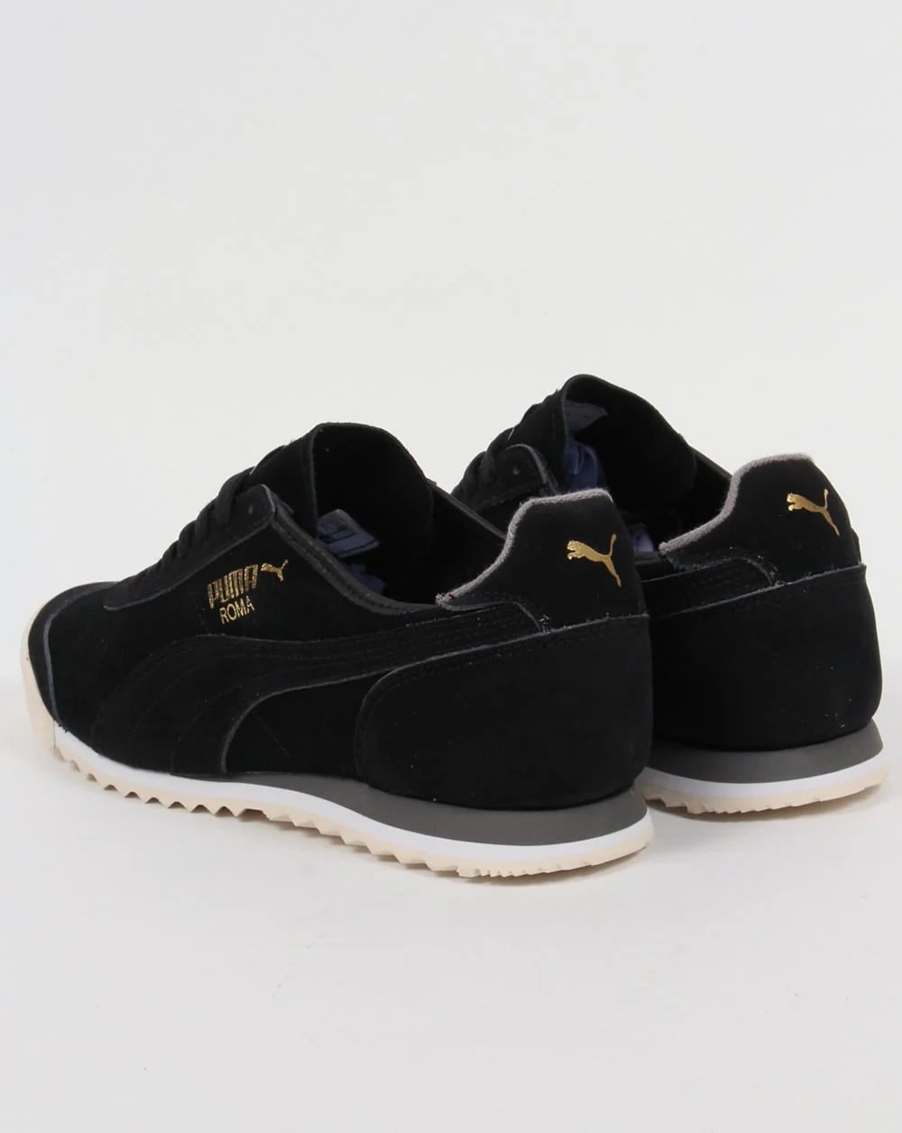 Puma Roma OG Leather Trainers Black/Grey - Image 4