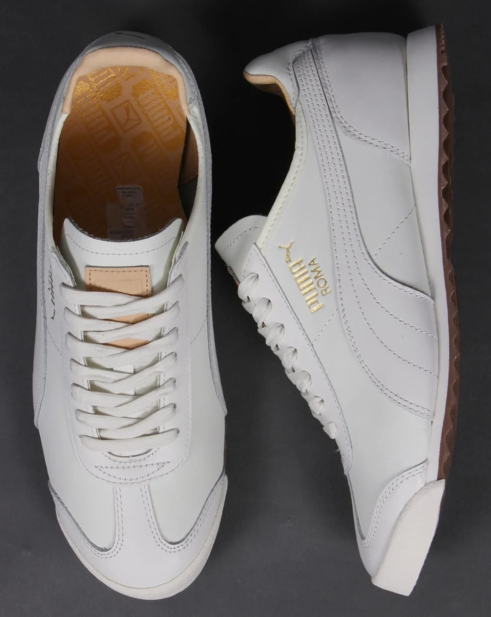 Puma Roma OG Leather Trainers Natural White - Image 2