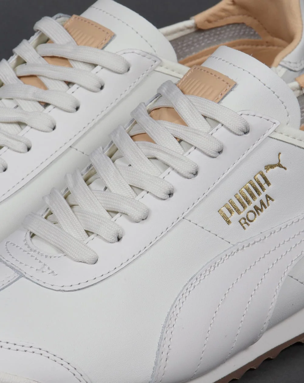 Puma Roma OG Leather Trainers Natural White - Image 3