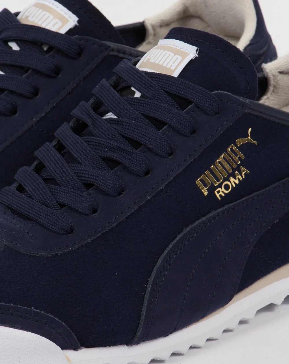 Puma Roma OG Leather Trainers Navy/White - Image 4