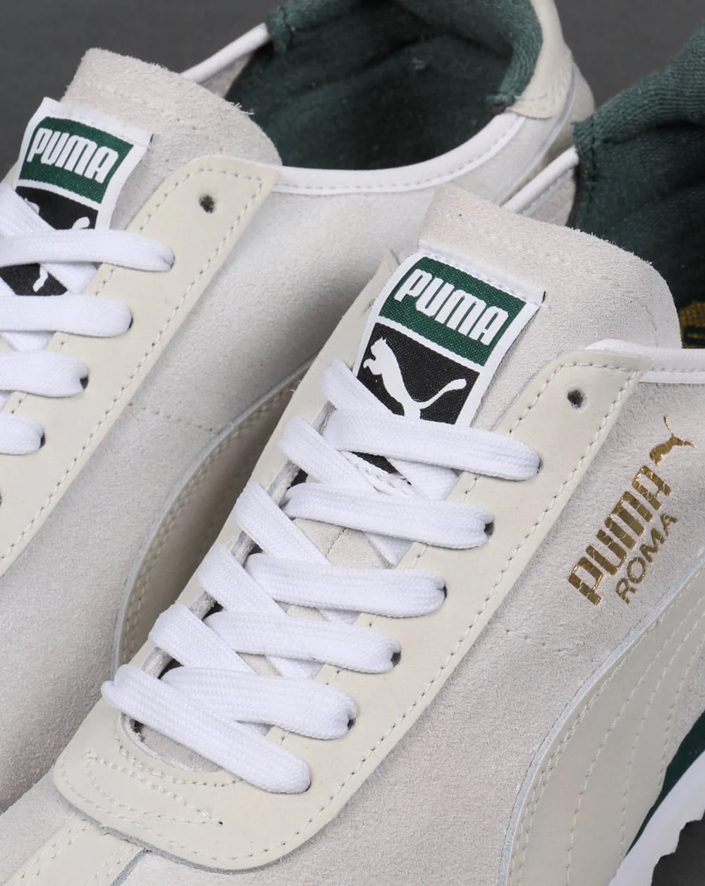 Puma Roma OG Leather Trainers White/Green - Image 3