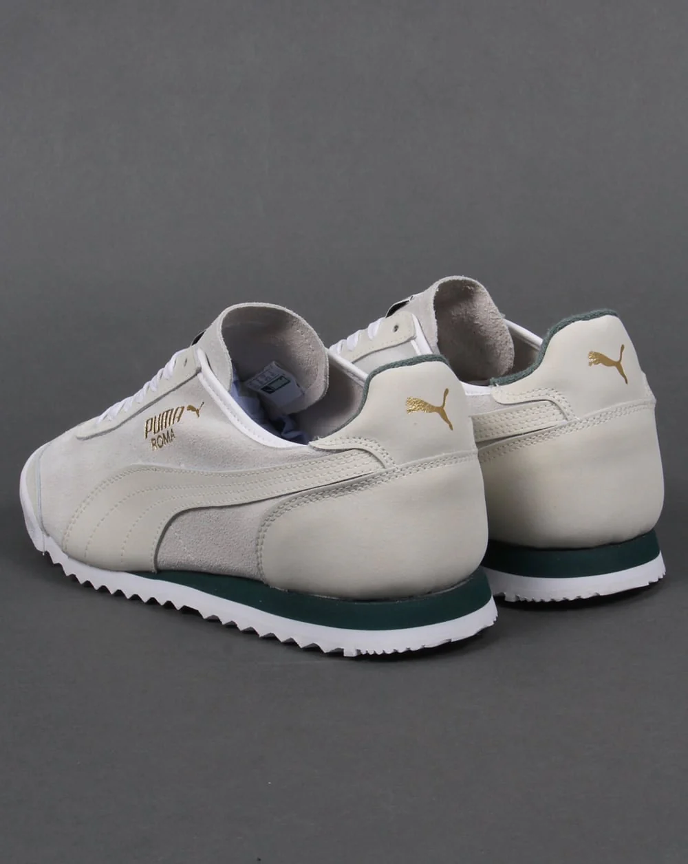 Puma Roma OG Leather Trainers White/Green - Image 4