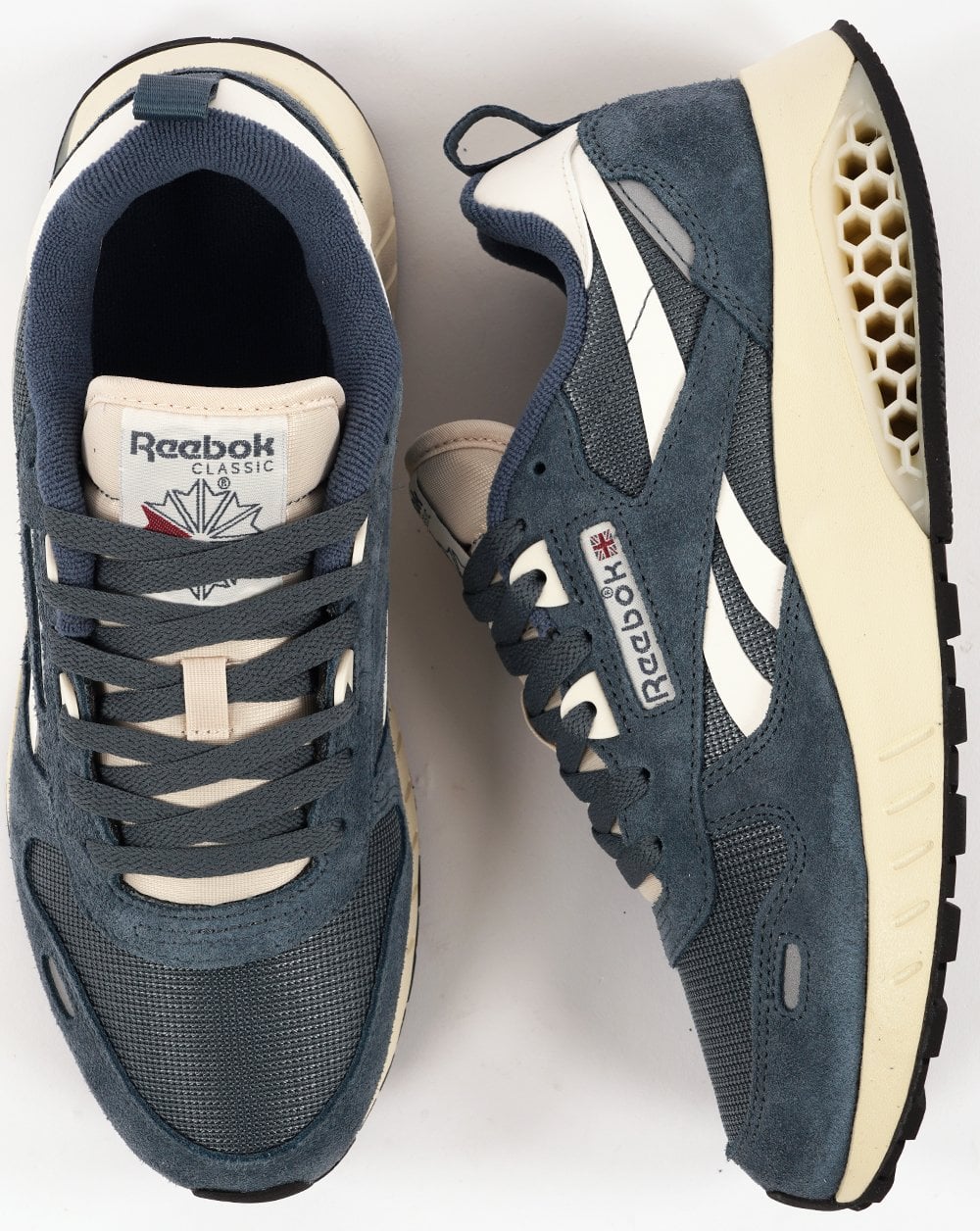 Reebok Classic Leather Hexalite Trainers Blue/Chalk - Image 4