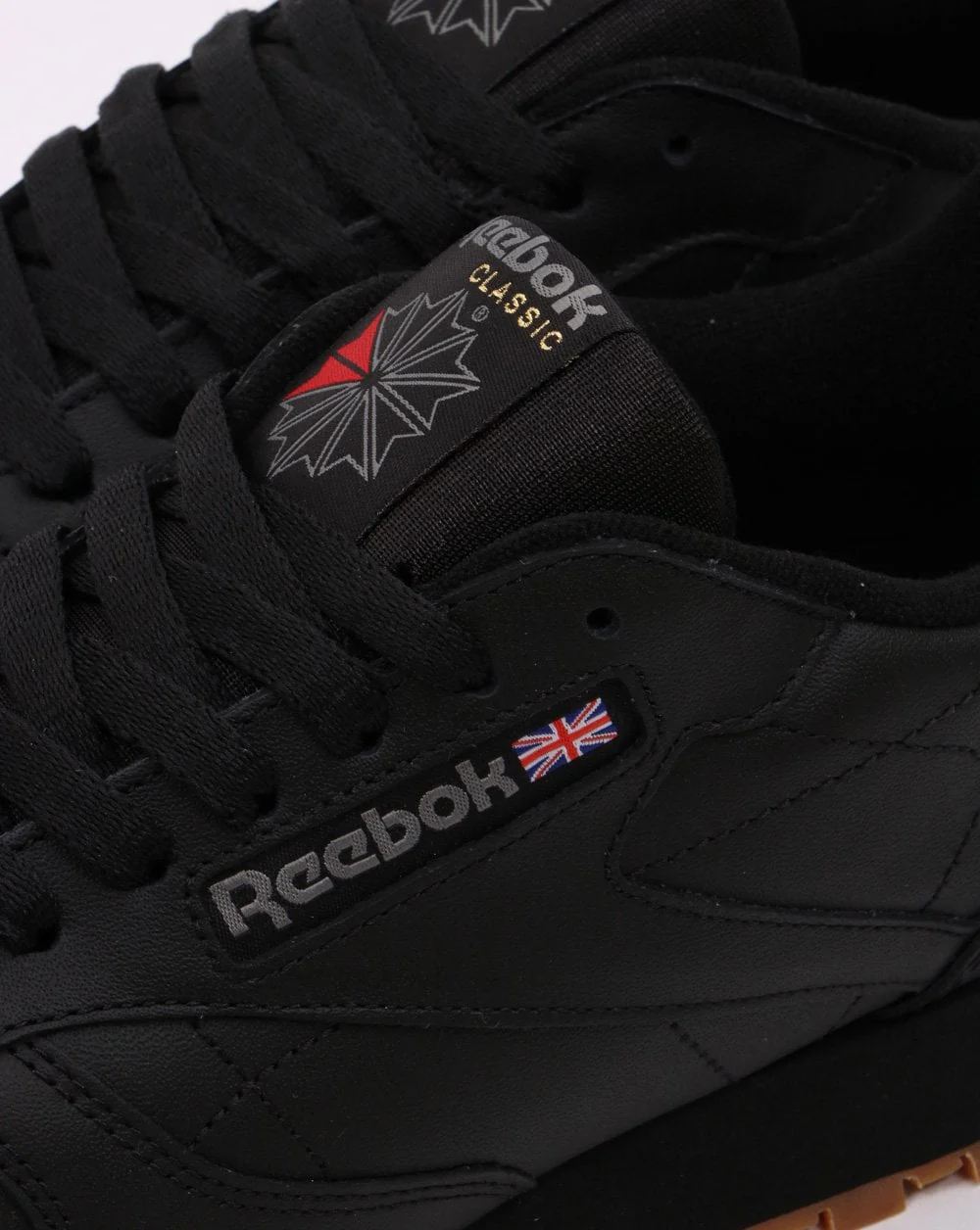 Reebok Classic Leather Trainers Black/Gum - Image 4