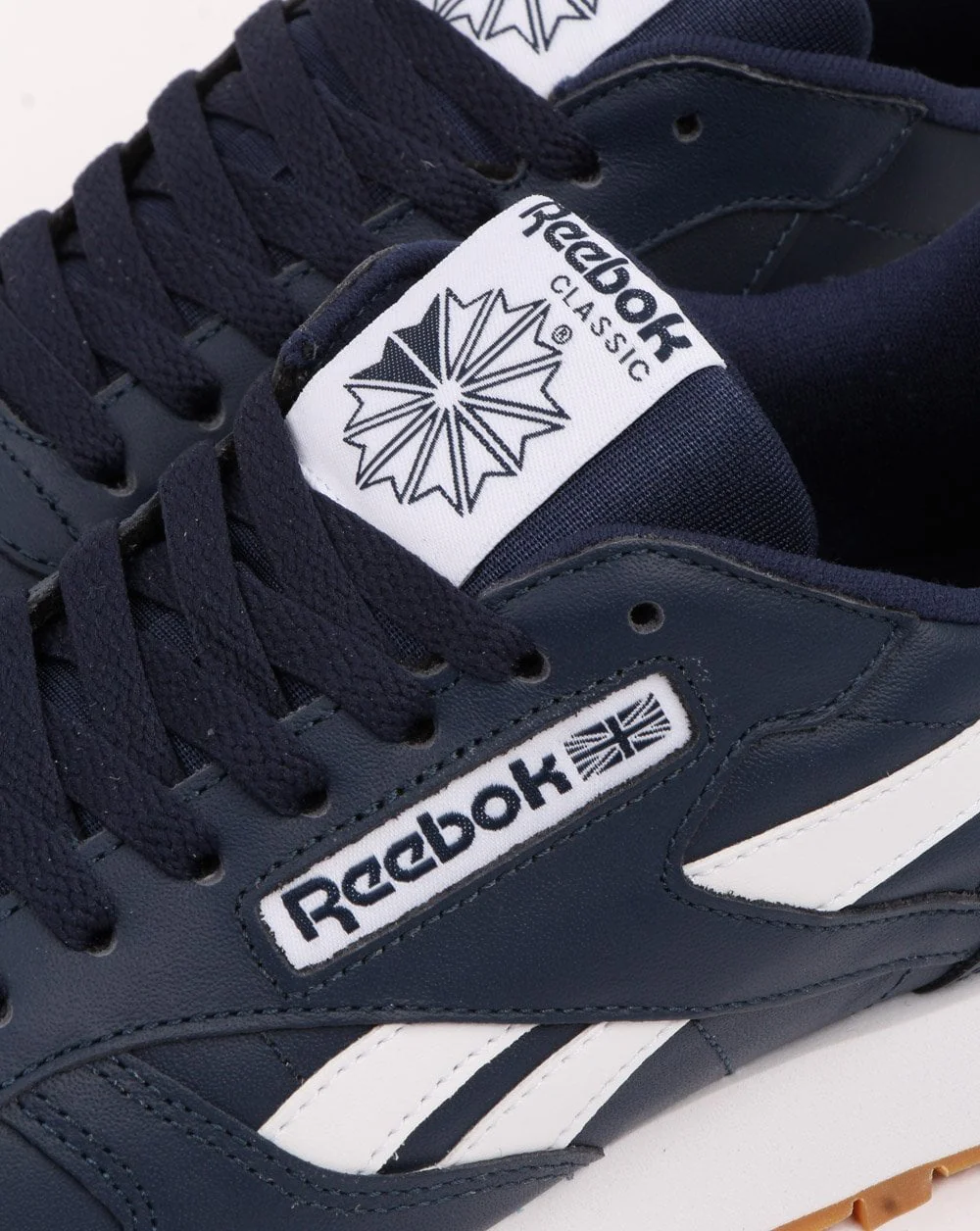 Reebok Classic Leather Trainers Navy/White - Image 4