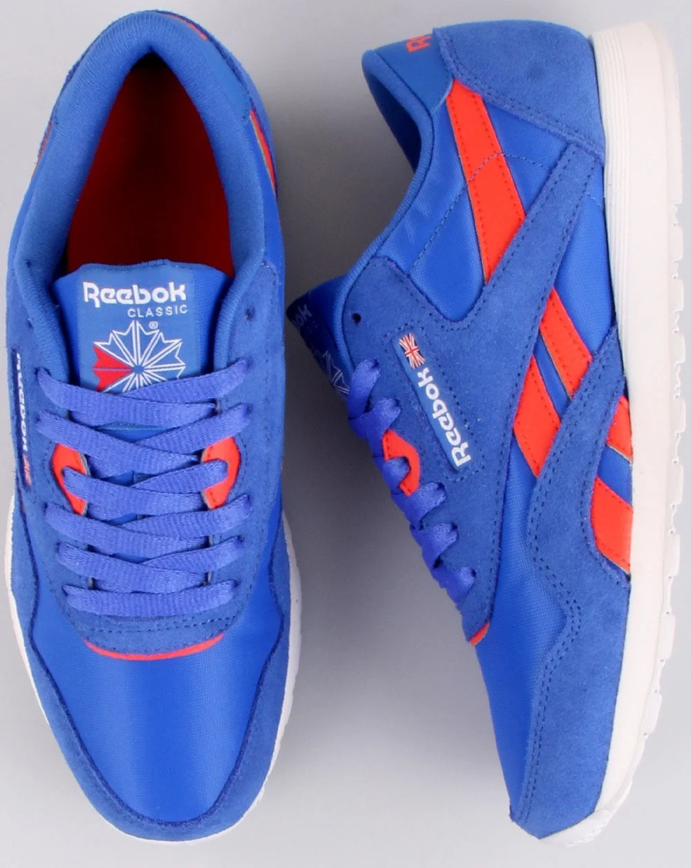 Reebok Classic Nylon Trainers Bold Blue/Dynamic Red - Image 2