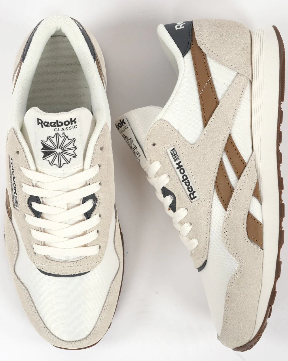 Reebok Classic Nylon Trainers Chalk/Bronze - Image 5